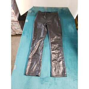 Gap Jeans Size 2 Womens Black Stretch Denim Pants Coated High Rise Slim Straight